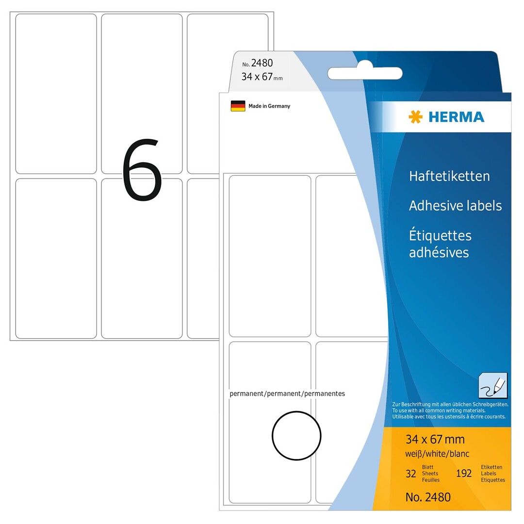 Herma 2480 etiketti permanent