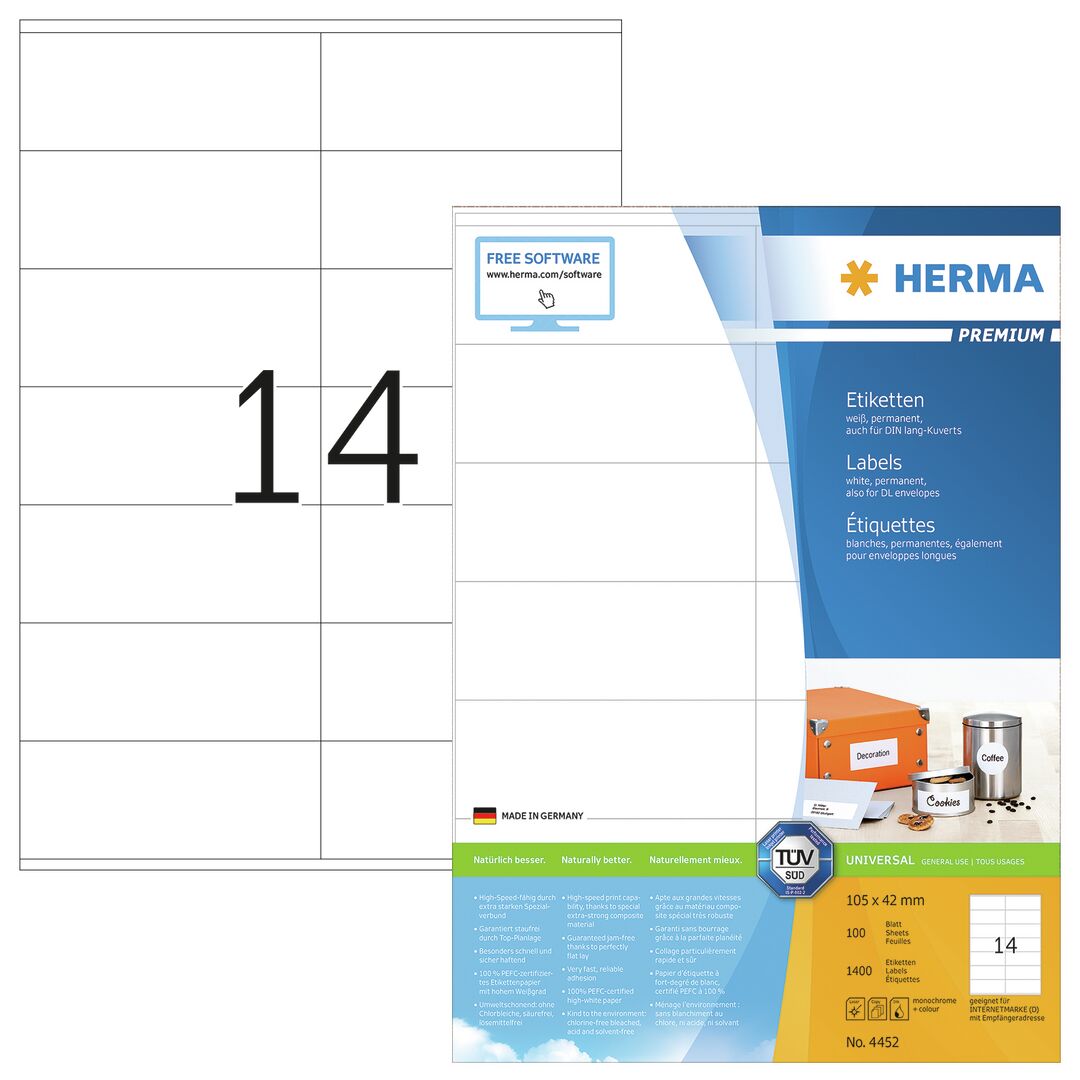 Herma Premium 4452 A4/14-os