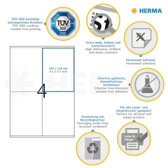 Herma Premium 4454 A4/4-os