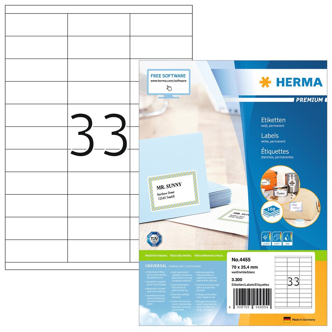 Herma Premium 4455 A4/33-os