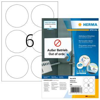 Herma pyöreä tarra 85mm