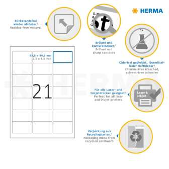 Herma siirrettävä osoitetarra