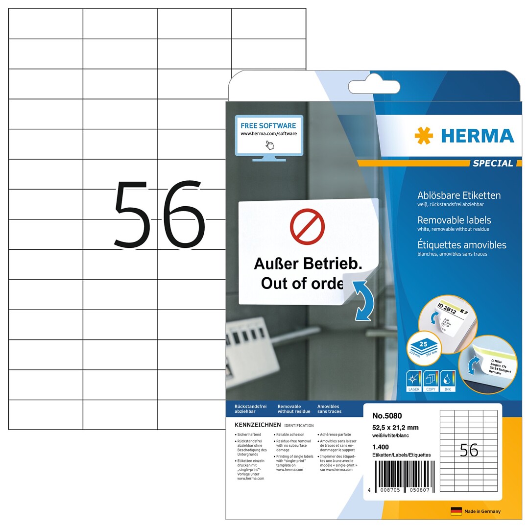 Herma 5080 A4/56-os siirrettävä