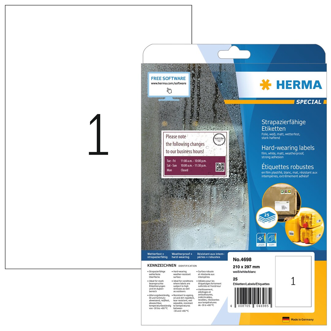 Herma Special 4698 A4/1-os säänkestävä