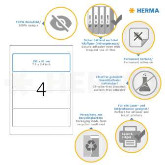 Herma Special 5095 A4/4-os mappi/arkistointi