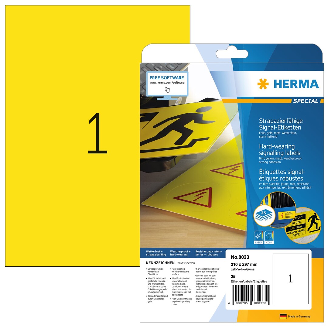 Herma Special 8033 A4/1-os keltainen