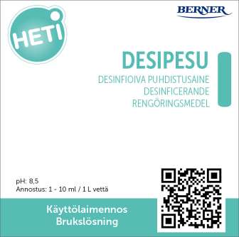 HETI Desipesu käyttöliuostarra.