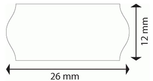 Hintaetiketti 26x12mm L1 valkoinen