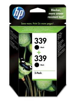 HP No 339 musta, 21ml, 2/pak