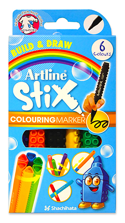 Huopakynä Artline Stix 6 väriä/sarja vesiliukoinen