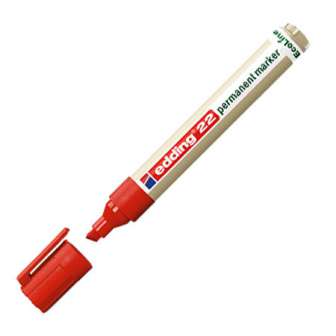 Huopakynä Edding 22 punainen viisto kärki