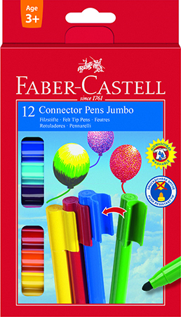 Faber-Castell Connector Jumbo huopakynä 12 värin sarja