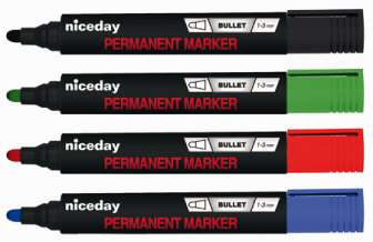 Huopakynä niceday 3 mm pyöreä 4 värin sarja