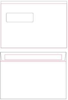 Kirjekuori C5 valkoinen ikkuna