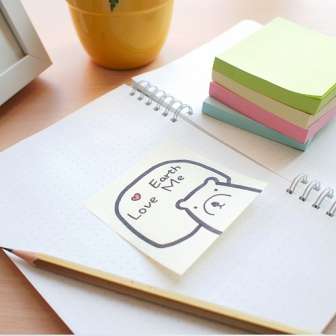 Viestilappu 76x76mm värilajitelma 100%