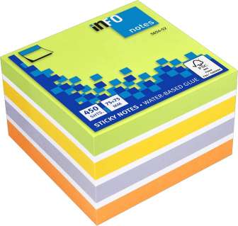 Info Notes viestilappukuutio 5 väriä