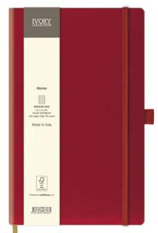 Ivory Matra muistikirja A5 tummanpunainen, viivat