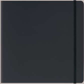 Ivory Soft Flex muistikirja 175x175mm, musta, viivat