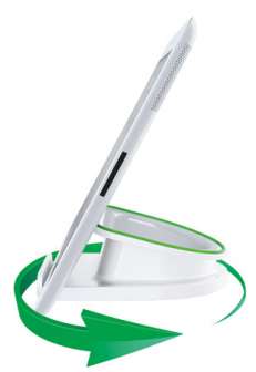 Jalusta iPad/Tabletille pyörivä, valkoinen