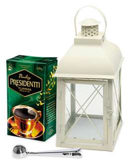 Kahvilyhty valkoinen