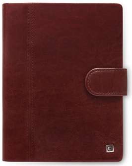 Kalenteri A5 Memory  2019 ruskea kroko keinonahka parik.