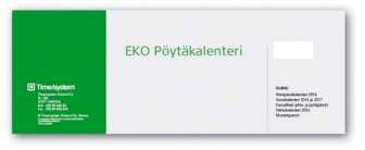 Kalenteri Classic EKO  vihreä/valk kartonki 2019