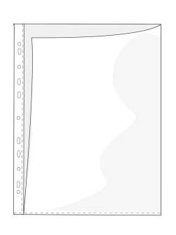 Kansiotasku PVC A4 2-sivua auki