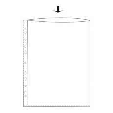 Kansiotasku A5 120mic ylhäältä auki