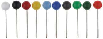 Karttaneula Alco värilajitelma pyöreä pituus 16mm 100 kpl/ra