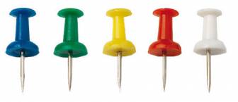 Karttaneula OD värilajitelma pitkä nuppi 25 kpl/ras