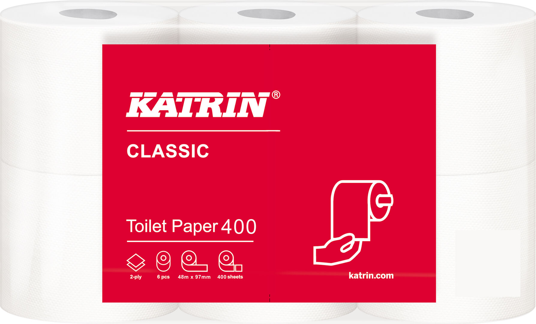 Katrin 400 wc-paperi valkoinen