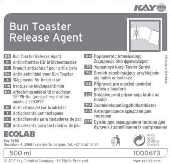 Kay Bun Toaster Release Agent.