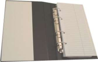 Käyntikorttikansio 160x270 mm A-Ö taskut, musta