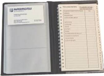 Käyntikorttikansio+ puh.muistio, musta