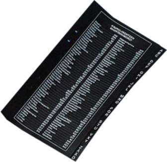 Käyntikorttikansion välilehdet A-Ö, myös puhelinmuistioon