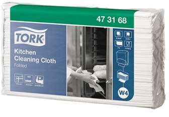 Keittiöpuhdistusliina Tork W4, 1-krs|80/pkt,5pkt/sk