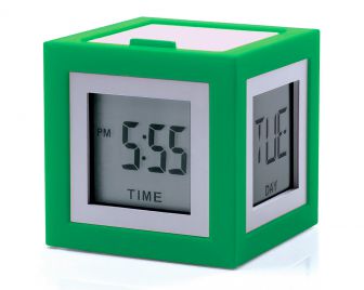 Kello Lexon Cubissimo vihreä pvm/lämpömittari