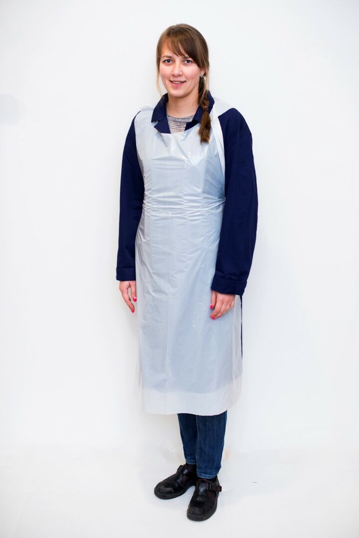 Kertakäyttöesiliina LPDE valkoinen