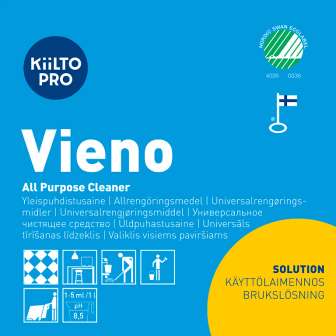 Kiilto Vieno käyttöliuosetiketti