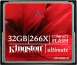 Kingston CompactFlash muistikortti 32GB/266X