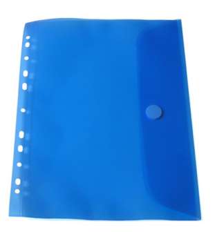 Kirjekuorikansiotasku A4 sininen kansiorei'itys 25/ras