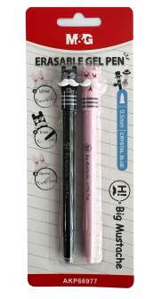 Kissan Viikset musta & pinkki Pyyhittävä