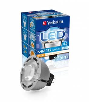 Kohdevalo LED Verbatim MR16 GU5.3  6,5W (20W)