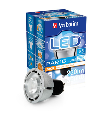 Kohdevalo LED Verbatim PAR16 GU10 6,5W (50W)