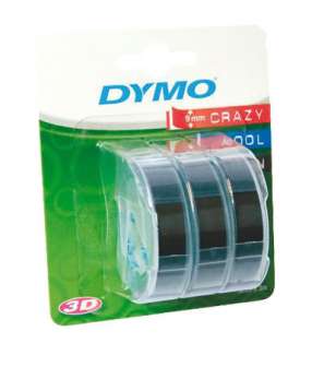 Kohokirjoitinteippi Dymo 9mmx3m musta 3 rll/pak