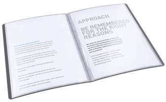 Kokoojakansio Vivida PP 100 taskua musta