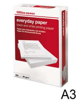 Kopiopaperi A3 80g OD Everyday 120rs/Lava 5rs/ltk