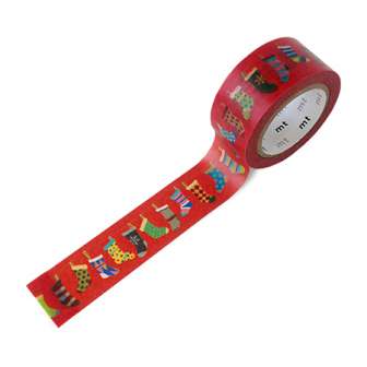 Koristeteippi Joulusukat 20 mm mt masking tape