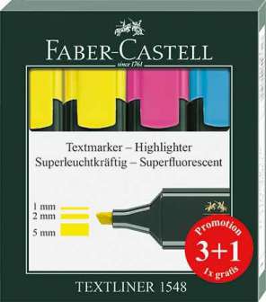 Faber-Castell korostuskynä 3 + 1 väriä