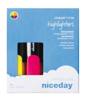 Niceday korostuskynä 4 värisrj